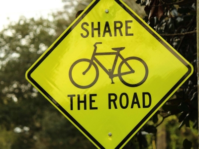 Share the Road bicycle sign