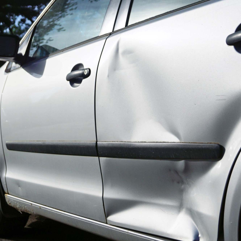 Damaged vehicle