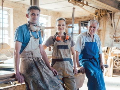 Trio of workers