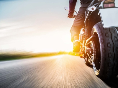 Motorcycle on the road