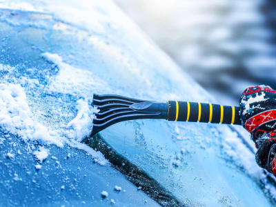 Scraping a windshield