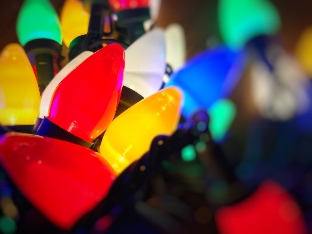 Colorful holiday lights