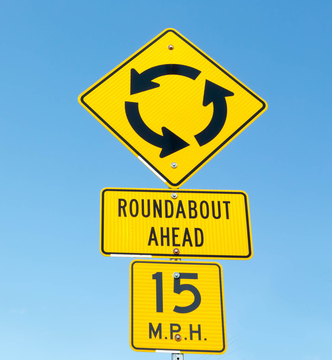 Roundabout Ahead sign