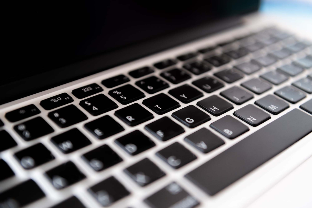 A laptop keyboard